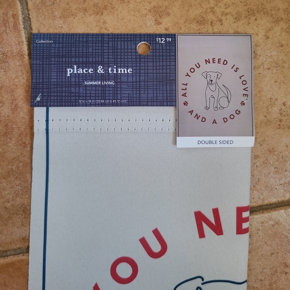 👀50% OFF🐕🏴NWT‼️Place & Time Dog Inspired Garden Flag & Garden Flag Stake - Picture 8 of 10